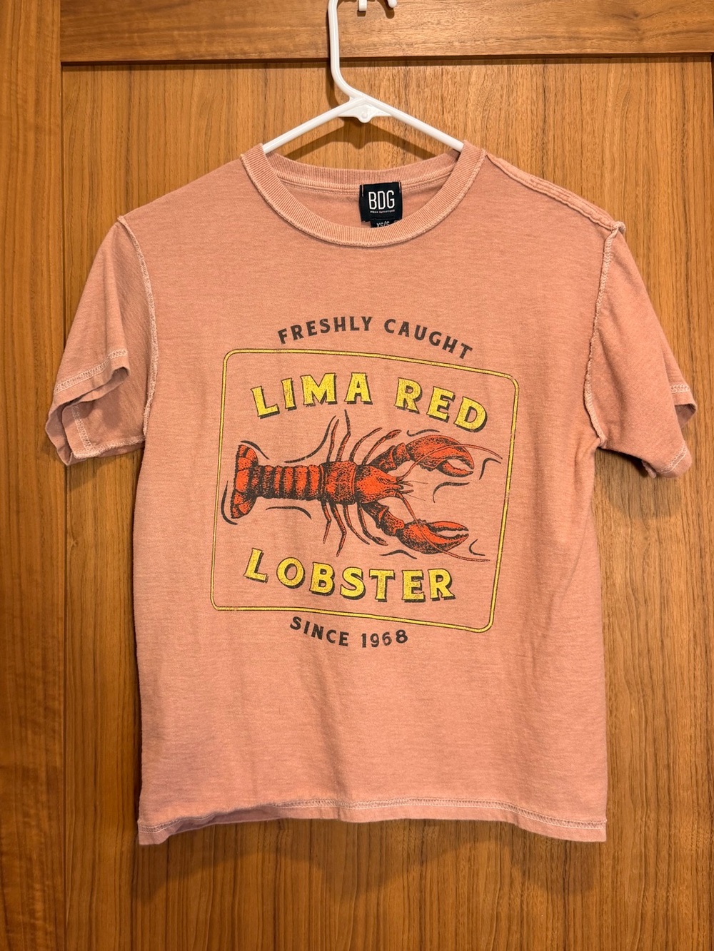 BDG Rose Graphic 'Lima Red Lobster' Short Sleeve Tee